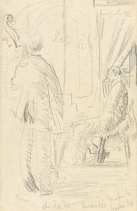 Muzikale Groep: Contrabas en Piano door Walter Richard Sickert